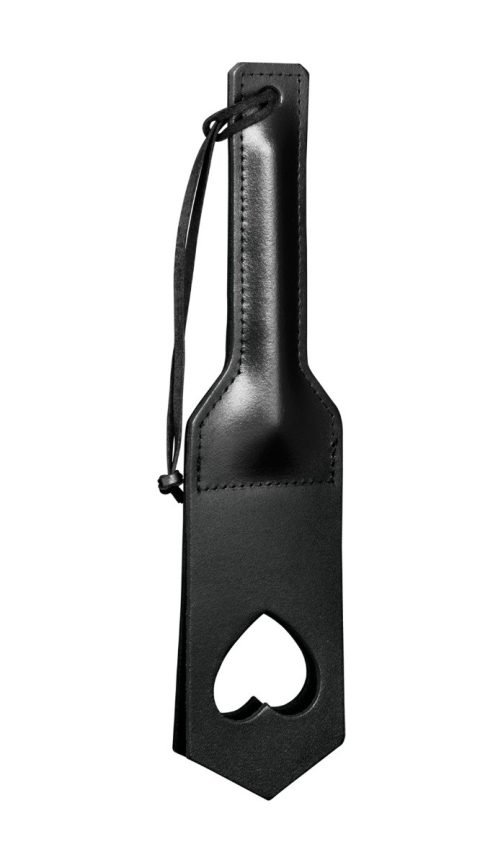 Paddle en Cuir Coeur Noir