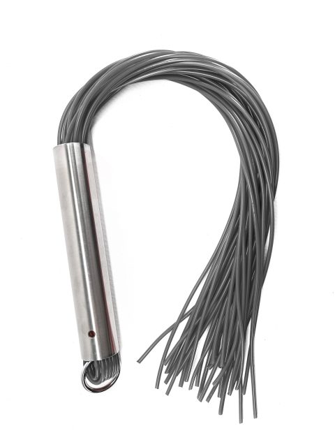 Martinet noir manche métal lanières en PVC