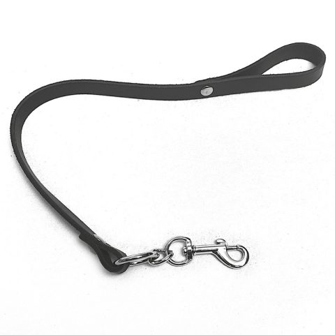 Laisse courte cuir Noir