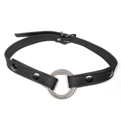 Baillon Anneau cuir noir