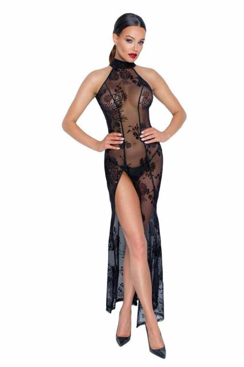 Robe longue en tulle