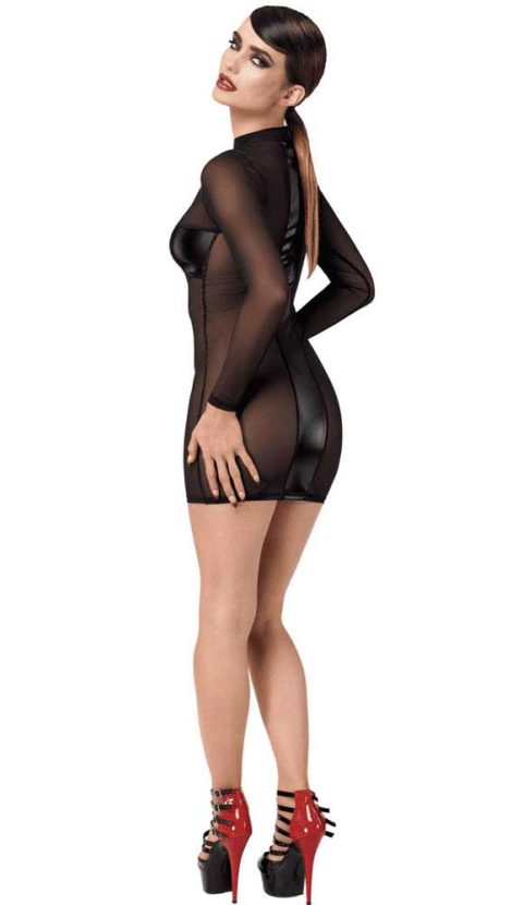 Crossfire Mini Robe en maille et wetlook