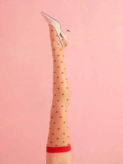 Love booster Bas 15 DEN - Rouge et poudre